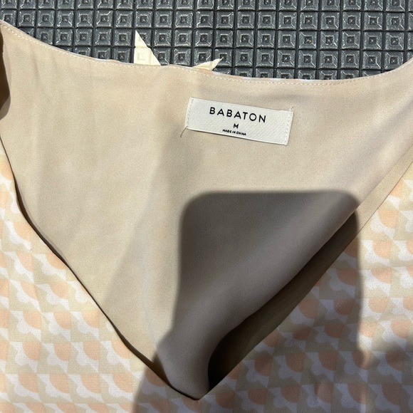 Aritzia Babaton cream and pink blouse - Picture 2 of 4